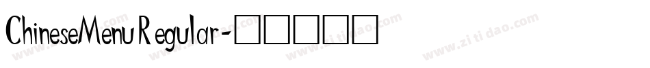 ChineseMenu Regular字体转换